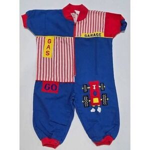 Vintage McKids Baby Mechanic Romper 12–18M — Undocumented Design